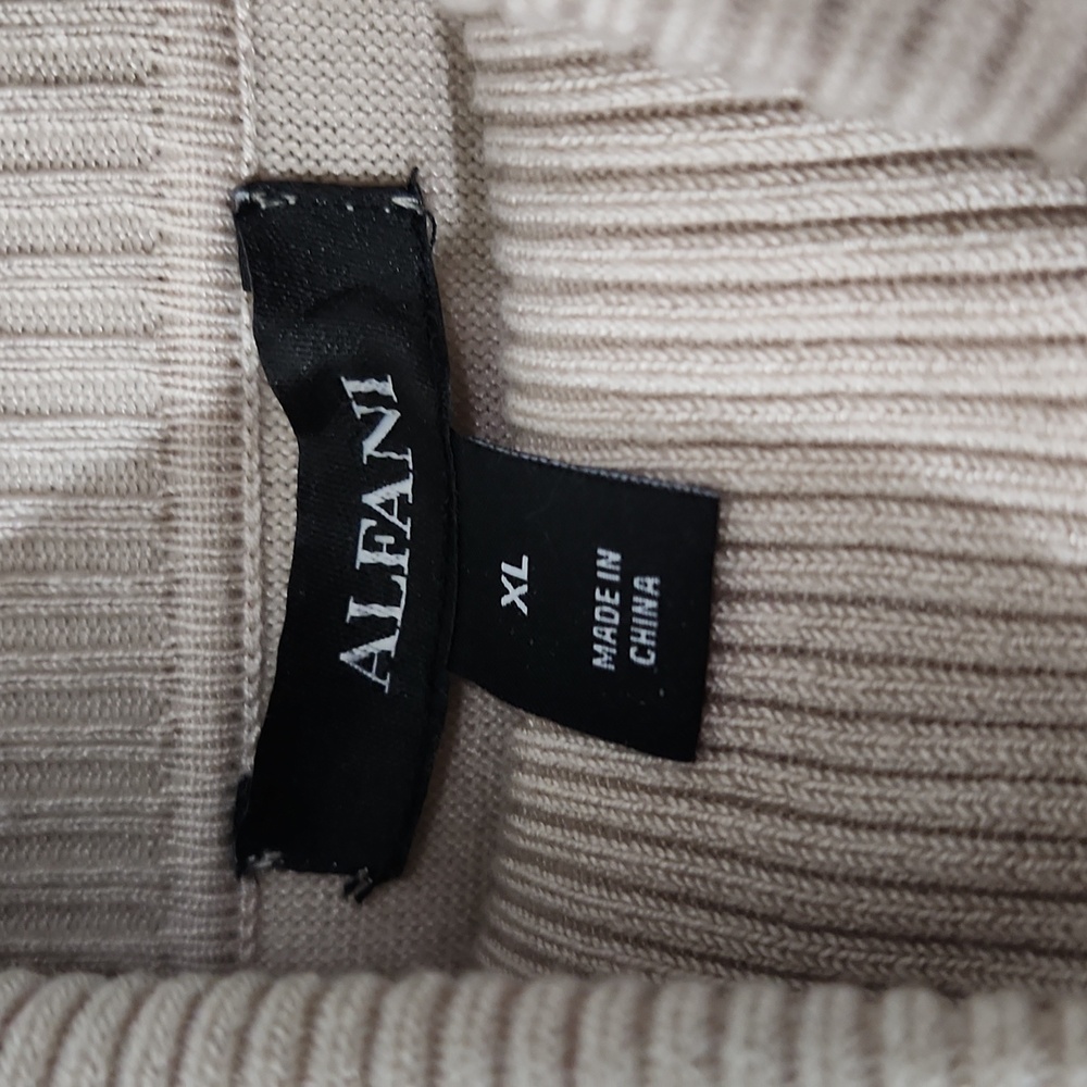Alfani Soft Beige Cowl Neck Sweater - Picture 3 of 6